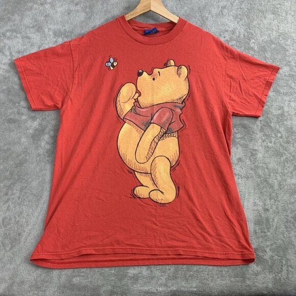 Disney Other - Vintage Disney Shirt Mens Medium Winnie The Pooh Red Jerry Leigh Tee Bee Cartoon